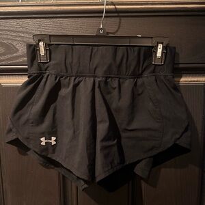 Under Armour Black Athletic Shorts Lightweight Elastic Waist